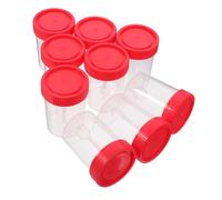 Cabilock 2sets Specimen Sampling Cups with Spiral Cover Leak Stool Containers for Laboratory Use for Reagent Pre Filling and Sample Preparation Random Color Random Color 50pcs*2
