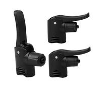 Cabilock 3 Pcs Bike Pump Head Adapter Dual Air Chuck for Bicycle Tire Inflator Black Multi-purpose Compatible with American British Valves for Bikes Motorcycles Cars