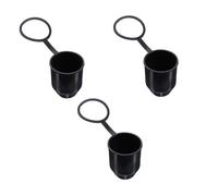 Cabilock 3 Pcs Towing Hitch Cover with Rod Holder Durable Trailer Ball Head Protective Cap Locking Ring Included Weatherproof Dust and Corrosion Guard for Car Trailer Coupling