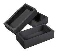 Cabilock 3 Pieces Graphite Crucible Mold Black 100X50X25Mm for Metal Casting and Petroleum Product Transport in Smelting Furnace