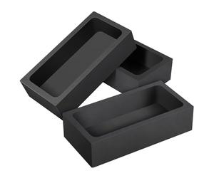 Cabilock 3 Pieces Graphite Crucible Mold Black 100X50X25Mm for Metal Casting and Petroleum Product Transport in Smelting Furnace