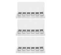 Cabilock 3 Sets 6-compartment Acrylic Eyeshadow Palette with Aluminum Pans, Portable Refillable Makeup Organizer for DIY Eye Shadow Storage and Travel