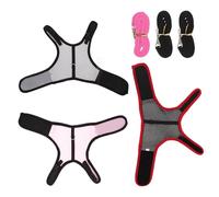 Cabilock 3 Sets Hamster Harness Rabbit Vest Harness Leash Mesh Cloth Comfortable Lightweight Easy to Put on Assorted Colour Adorable Style for Outdoor Activities