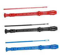 Cabilock 3 Sets Portable Abs Clarinet for Beginner Practice German Fingering Student Wind Instruments in Red Black Blue with Carrying Bags Musical for Early Education and Coordination