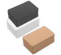 Cabilock 300pcs Blank Flash Cards DIY Paper Note Cards Kraft Memory Index for Studying Learning and Crafting Black White and Kraft Colors Portable Educational Writing Set