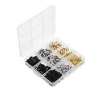 Cabilock 300pcs Picture Frame Backing Clips with Screws Rotating Metal Fasteners in Gold Silver Black Easy Install Photo Frame Hardware Replacement Parts for Painting Poster Display