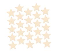 Cabilock 300pcs Unfinished Wooden Star Slices 25mm Small Wood Rounds for DIY Crafts Wedding Party Christmas Decorations Painting Ornaments