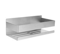 Cabilock 304 Stainless Steel Wall Mounted Shelf Organizer for Bathroom and Kitchen No Drill Rustproof Easy to Install Includes Adhesive and Screws for Seasoning Bottles and Toiletries