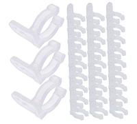 Cabilock 30pcs 14mm Round Rope Light Clips Neon Led Strip Light Mounting Clips 360-degree Flexible Hanging Fasteners for Outdoor String Christmas Decorations