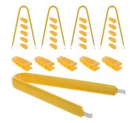 Cabilock 30pcs Auto Fuse Puller Tool Set Mini Yellow and Small Yellow Extractors, Automotive Relay and Fuse Removal Pliers for Cars, Trucks, and Rv Maintenance