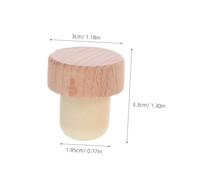 Cabilock 30pcs Beech Wood Wine Cork Stoppers T-Shaped Sealing Plugs Reusable Bottle Caps Smooth Finish Wine Savers for Glass Bottles for Storage and Gifting