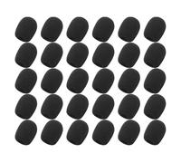 Cabilock 30pcs Black Mini Microphone Foam Covers Windscreen for Headset Mic Protective Filter Caps Suitable for Karaoke and Handheld Microphones 30x22x8mm