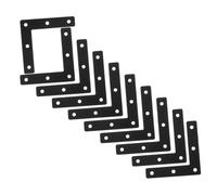 Cabilock 30pcs Black Right Angle Braces Flat Brackets Corner Brackets for Furniture Repair DIY Fixing Compact Mending Plates for Shelves Cabinets Tables