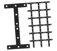 Cabilock 30pcs Black T-Shaped Flat Braces Heavy Duty Shelf Bracket Plates for Wood Furniture Repair and Mending Cold Rolled Steel Angle Corner Supports for Shelves Cabinets Tables