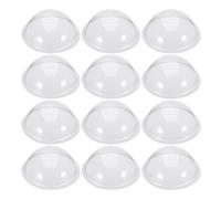 Cabilock 30pcs Clear Plastic Fillable Snow Globe Domes, Diy Ornament Hemisphere Covers for Christmas Craft Decorations, Mini Craft Cloches for Holiday And Home Decor