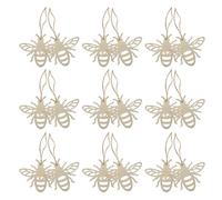 Cabilock 30pcs DIY Wood Slices Wooden Hanging Ornaments Bee Shaped Unfinished Blank Wood Bee Design Pieces Hanging Decoration Can Be Decorated for Christmas and Lobbies