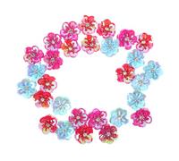 Cabilock 30pcs Glitter Flower Sequin Applique Patches Embroidered Floral Sewing DIY Decor for Clothing Hats Bags Hand-Stitched Embellishments for Jeans Jackets Accessories