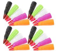Cabilock 30pcs Halloween Witch Costume Fingernails Set, Colorful Glow-in-the-dark Fake Fingers for Cosplay Party, Masquerade Prop with White, Black, Orange, Purple, Dark Green, Light Green
