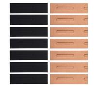 Cabilock 30pcs Kraft Paper Pen Sleeve Pouch Foldable Single Pen Bag with Window, Black and Kraft Paper Mixed, Portable Pencil Case Suitable for Office and School Storage Assorted Style