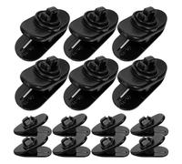 Cabilock 30pcs Microphone Clips Lapel Microphone Clips Lightweight Portable Abs Material Black for Stage Performances and Ktv