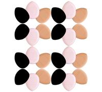 Cabilock 30pcs Mini Face Powder Puff with Teardrop and Triangle Tip Shapes Reusable Hydrophilic Polyurethane Makeup Concealer Puff for Travel and Makeup Touchups with Storage Box