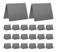 Cabilock 30pcs Mini Tabletop Chalkboard Tent Cards with Self-Standing A-Frame Design, Black PVC Material, Repeated Writing Feature, for Catering and Wedding Table Place Cards