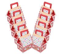 Cabilock 30pcs Party Treat Boxes House Christmas Red Christmas Boxes