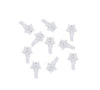 Cabilock 30pcs Picture Memo Note Clips Photo Picture Pegs Decorative Mini Clothespins Snowflake Memo Clips Christmas Card Christmas Decor Photo Pins Bamboo Decorations Christmas Tree White