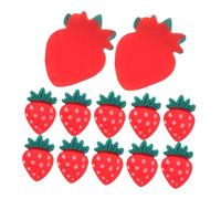 Cabilock 30Pcs Strawberry Cupcake Toppers Lifelike Cake Decorations for Showers Birthday Parties Summer Picnics and Dessert Tables Reusable and Travel Friendly