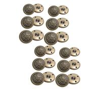 Cabilock 30pcs Vintage Copper Coat Sewing Buttons Retro Round Metal Fasteners for Jeans Jackets Blouses DIY Decoration Lightweight and Versatile Replacement Accessories