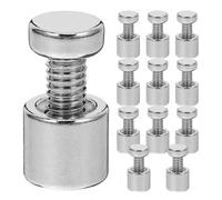 Cabilock 30sets Standoff Screws for Heavy Objects with Nickel Plating, Secure Wall Mount Fixings for Photo Frames and Signs, Silver Metal Sign Wall Fasteners for Office and Store Use