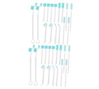 Cabilock 32pcs Crevice Cleaning Brush Detail Grooves Brush for Window Tracks Groove Cleaning Tool Hard Bristles Small for Detail