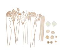 Cabilock 32pcs Natural Rattan Reed Diffuser Sticks for Essential Oil Diffusers, Continuous Aroma Enhancer with Beige Colour, for Bedroom and Home Ambiance