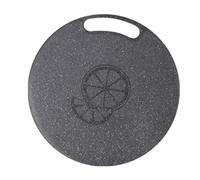 Cabilock 35Cm Round Plastic Cutting Board Imitation Marble Chopping Board for Vegetable Fruit Bread Cheese Kitchen Use