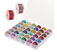Cabilock 36 Rolls Embroidery Threads Embroidery Thread Kit for Cross-Stitching Lovers Sturdy Fine Workmanship Metallic Colorful Polyester Sewing Supplies for Needle Arts and DIY Projects