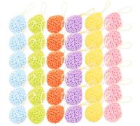 Cabilock 36pcs Honeycomb Shower Sponge for Gentle Exfoliation and Full Body Coverage, Hydrophilic Polyurethane Body Scrubber for Women, Soft Bath Wash Sponge with Hanging Design for Daily