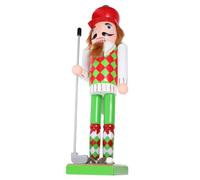 Cabilock 37cm Tall Wood Nutcracker Christmas Ornament Theme for Home Hotel Restaurant