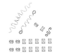 Cabilock 38pcs Silver Spiral Hair Cuffs Dreadlock Beads Braid Hair Accessories Set for African Braids Loc Charms Jewels for Braiding Decorations