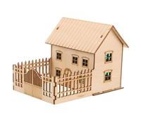 Cabilock 3d Wooden Log Cabin Model Kit Pre-assembled Mini House Puzzle DIY Brain Teaser for Adults Desktop Decoration Architecture Building Craft