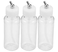 Cabilock 3Pcs 80Cc Plastic Airbrush Paint Mixing Bottles with Siphon Feed for Airbrush Sprayers Empty Jars for Paint Storage and Ink Holding