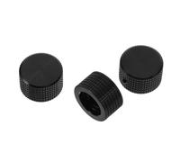 Cabilock 3pcs Aluminum Alloy Solid Core Potentiometer Knob Volume Control Rotary Knobs for Electric Guitar Bass Keyboard Stable Fit Multimedia Audio Controller Replacement Caps with Gold