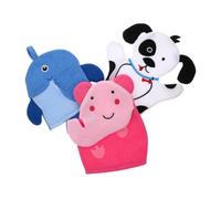 Cabilock 3Pcs Bath Sponge Gloves Soft Shower Mitts Cartoon Design Exfoliating Scrubber for Bathing Gentle Skin Cleansing and Massage