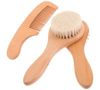 Cabilock 3pcs Bath Tools Bathing Scrubber with Wood and Pig Bristle Easy to Hold Massage Skin Creative Design and Adults Bathing Care