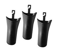 Cabilock 3pcs Black Car Umbrella Storage Buckets Rubbish Cans Multi Functional Car Organizer for Seat Back Trash and Umbrella Holder