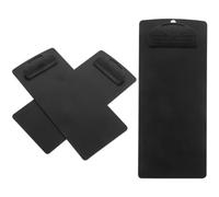 Cabilock 3pcs Black Portable Clipboards with Abs Resin Material, Writing Support and Clamping Papers, Document Organizer for Teachers and Students, Suitable for Logistics and Going