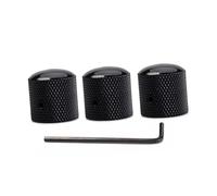 Cabilock 3pcs Black Volume Tone Control Knobs Dome Knobs for Electric Bass Guitar Parts Accessories for Guitar Control