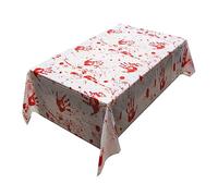 Cabilock 3pcs Bloody Handprint Tablecloth Halloween Blanket Cauldron Halloween Decor Tablecloths Washable Halloween Tablecloth Halloween Crime Scene Party Decorations Pvc Red