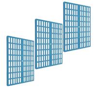 Cabilock 3pcs Blue Plastic Bunny Cage Foot Mats for Rabbits and Chinchillas, Small Animal Feet Pads Preventing Urine Accumulation and Protecting Skin, Suitable for Cage and Living Room Use