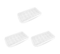 Cabilock 3pcs Box Egg Holder Tray for Refrigerator Stackable Storage Box Deviled Egg Tray for Countertop