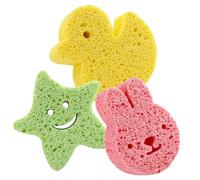 Cabilock 3pcs Cartoon Boy Girl's Bath Sponge for Boy Girl Newborn Bath Sponge Bulk Soft for Bathing Shower Tools for Bubble